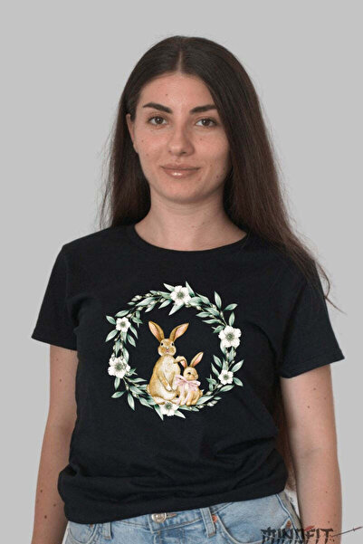 GILDAN Tricou Paste Fericit Iepurasi Si Coronita De Flori