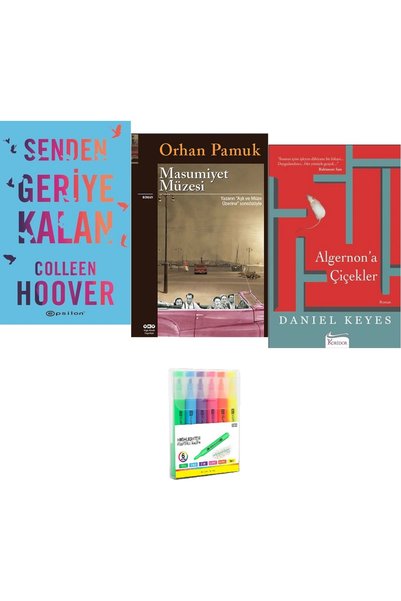 Epsilon Yayınevi Senden Geriye Kalan + Masumiyet Müzesi + Algernon'a Çiçekler...