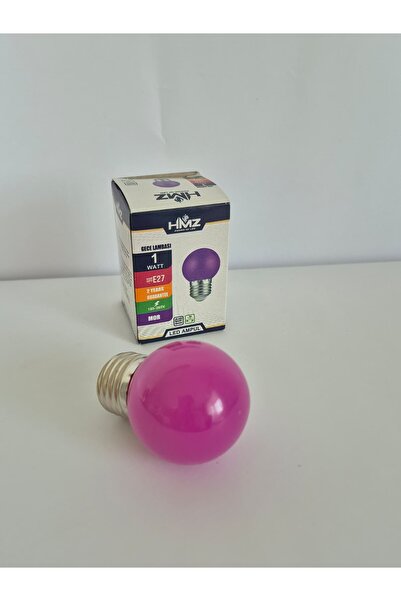HMZ Renkli Dekoratif LED Ampul Gece Lambası (Mor, Pembe, Yeşil, Turuncu)