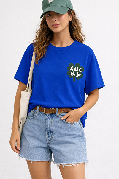 ArtYus Μπλουζάκι Lucky Yonca με τύπωμα Unisex oversized – Μπλουζάκια Casual μ...
