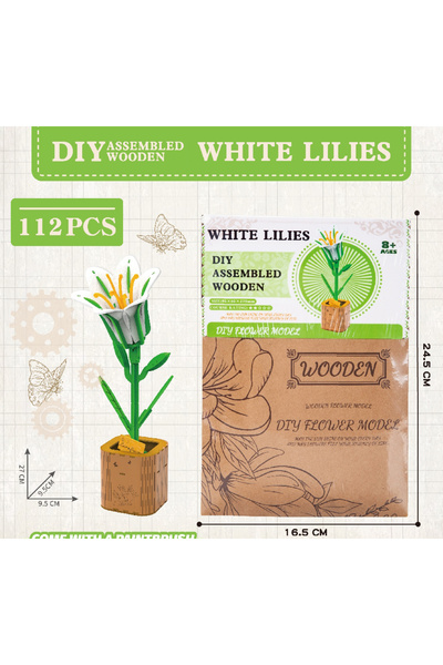 OEM DIY Creative Set Decorative Wooden Flower for Assembly and Painting, 112 ...