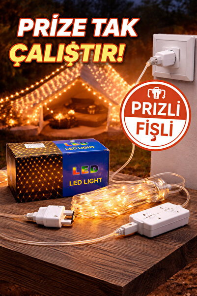 LİNALP LED Ağ Işık File – Bahçe Balkon Çadır Kamelya İçin Dekoratif Dış Mekan...