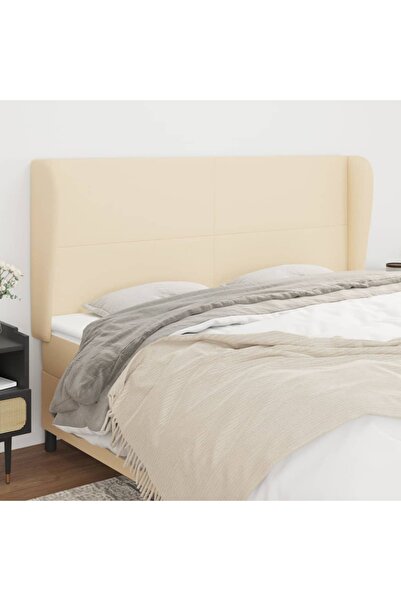 Concept Κεφαλάρι κρεβατιού με φτερά, κρεμ, 203x23x118/128 cm, ύφασμα