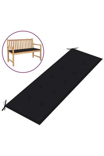 Concept Μαξιλάρι παγκάκι κήπου, μαύρο, 150x50x3 εκ.