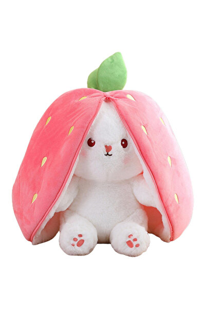 OEM Plush toy, Strawberry Bunny, Pink/White, 35 cm