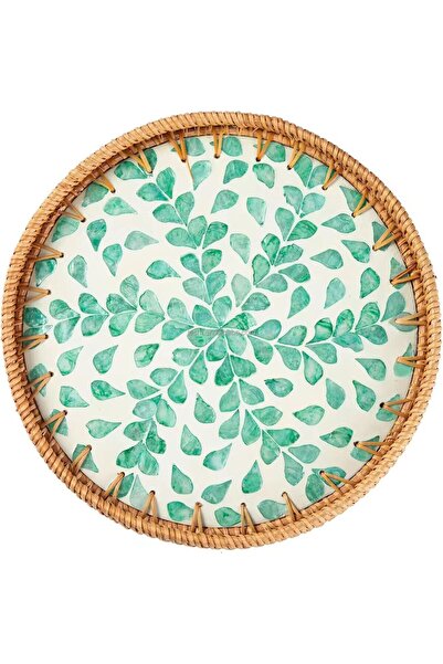 Renesse Home Adiri Handmade Rattan Tray 30 cm – Natural Wicker Presentation T...