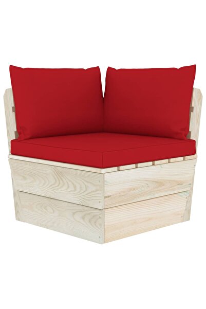 Concept Μαξιλάρια καναπέ από παλέτα, 3 τεμ., κόκκινα, υφασμάτινα