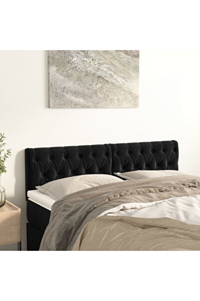 Concept Κομοδίνα, 2 τεμ., μαύρα, 72x7x78/88 cm, Βελούδο