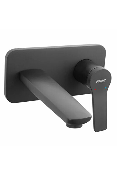 FERRO Baterie lavoar incastrata negru Stratos