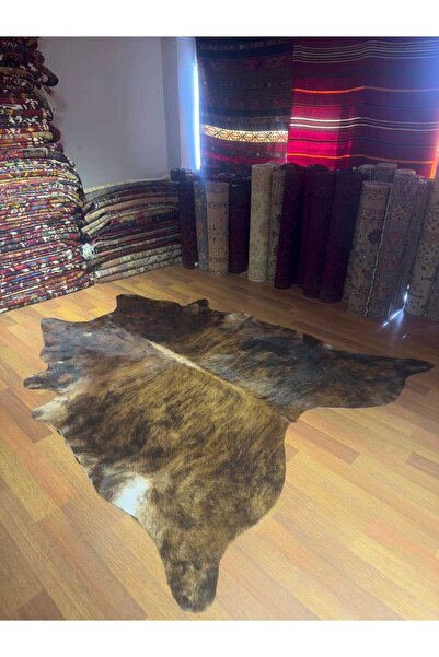DOGANLAR ANTIQ GERÇEK DERİ NATUREL DANA DERİSİ 323 KAHVE 210X230 POST HALI