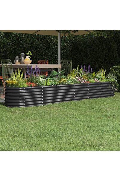 Concept Jardinieră antracit 260x40x36 cm oțel vopsit electrostatic