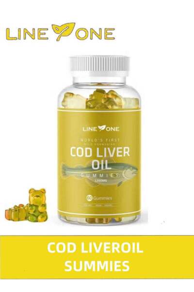 LINE ONE حلوى أوميغا 3 الممتازة من كبد سمك القد - 100 ملغ EPA+DHA، بنكهة اللي...