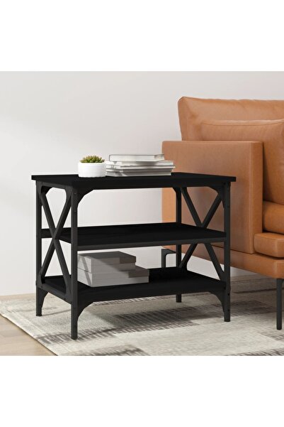 Concept Βοηθητικό τραπεζάκι, μαύρο, 55x38x45 cm, επεξεργασμένο ξύλο