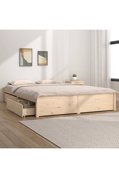 Concept Cadru de pat cu sertare, 200x200 cm