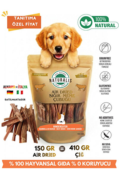 NATURALİS BARF FOOD İnek Meme Çubuğu %100 Doğal Çiğnemelik Köpek Ödül Maması ...