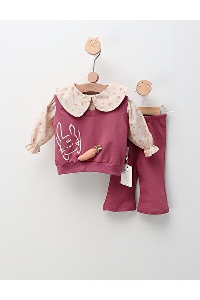 MiniKids Στολή Rabbit Girl, μοντέλο με σκονισμένο ροζ χρώμα