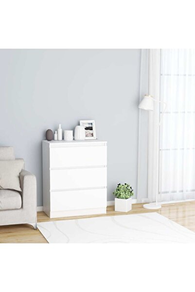 Concept Μπουφές, λευκό, 60 x 35 x 76 cm, επεξεργασμένο ξύλο