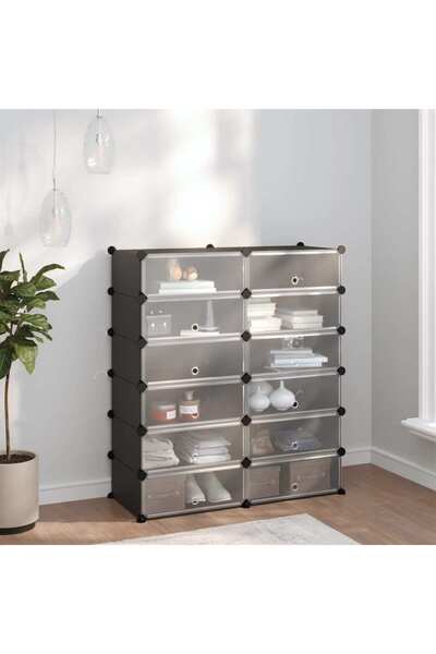 Concept Ράφι παπουτσιών, μαύρο, 94,5x36,5x106 cm, PP