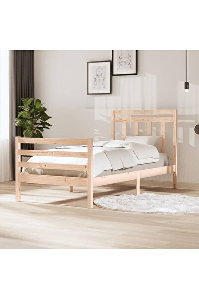Concept Σκελετός κρεβατιού, 100x200 εκ., μασίφ ξύλο