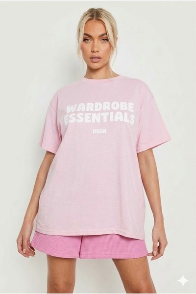 WOODROFFE Γυναικεία Ντουλάπα με τύπωμα oversized T-Shirt Casual