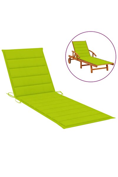 Concept Pernă de șezlong, verde aprins, 200x70x3 cm, material textil