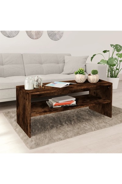 Concept Măsuță de cafea, stejar fumuriu, 100x40x40 cm, lemn prelucrat