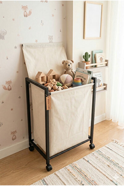 miyuhome 75 LT Tekerlekli Oyuncak Sepeti Çok Amaçlı Sepet Tekerlekli Organizer