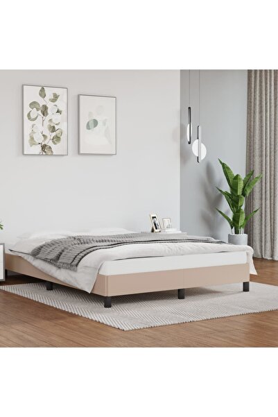 Concept Σκελετός κρεβατιού, καπουτσίνο, 140x190 cm, οικολογικό Δερμάτινο