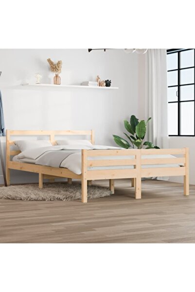 Concept Σκελετός κρεβατιού Μεγάλο μέγεθος 5FT, 150x200 εκ., Μασίφ ξύλο