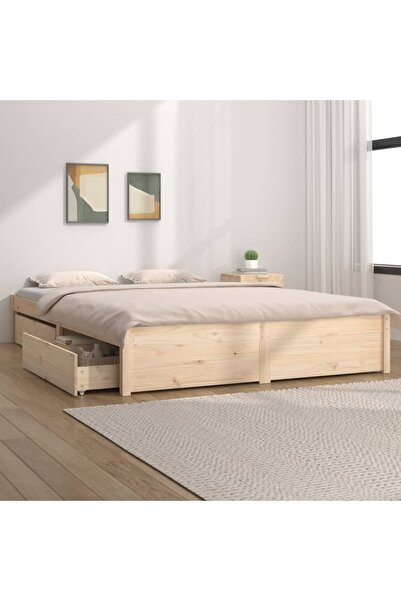 Concept Cadru de pat cu sertare, 160x200 cm