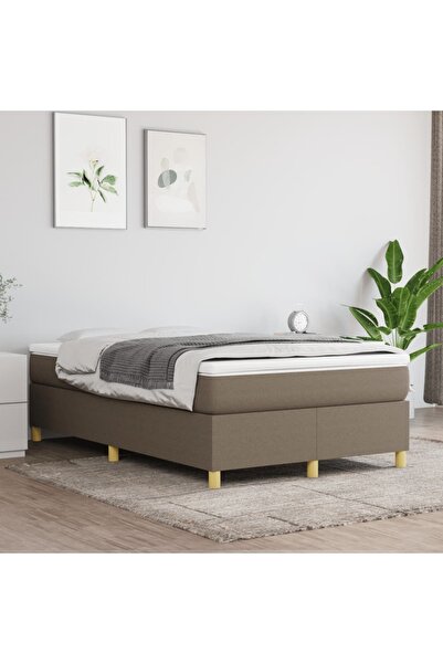 Concept Pat box spring cu saltea, gri taupe, 120x200 cm, textil