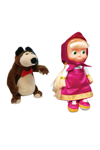OEM Plush set musical Masha 30 cm and Bear 22 cm - Krista®