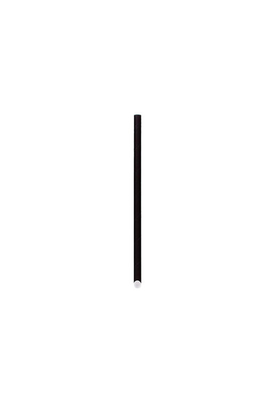 OEM Set of 100 paper straws, Biodegradable, 20.5x0.8cm, Black thickening