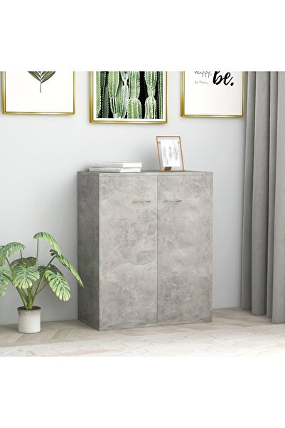 Concept Μπουφές, γκρι σκυροδέματος, 60x30x75 cm, μοριοσανίδα