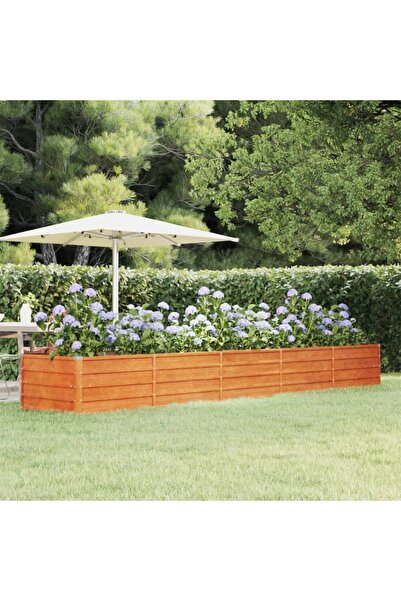 Concept Γλάστρα κήπου, γκρι, 400x80x45 cm, ατσάλι Corten