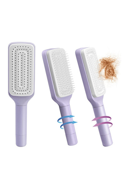 almihomi Self-Cleaning Hair Brush Comb – Detangling Comb & Scalp Massage Brus...