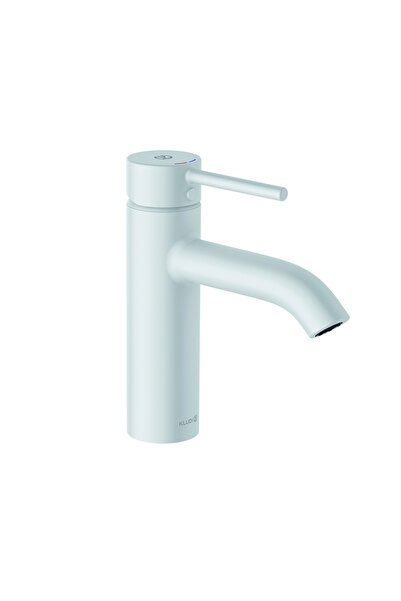 Kludi Baterie lavoar, Kludi, Bozz 100, cu ventil push-open, alb mat