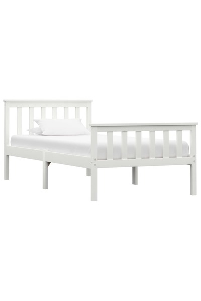 Concept Cadru de pat, alb, 100 x 200 cm, lemn masiv de pin