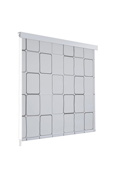 Concept Κουρτίνα ντους με ρολό 160x240 εκ. με τετράγωνο σχέδιο