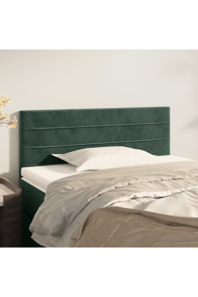 Concept Tăblie de pat, verde închis, 100x5x78/88 cm, catifea