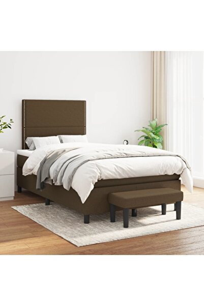 Concept Pat box spring cu saltea, maro închis, 120x200 cm, textil