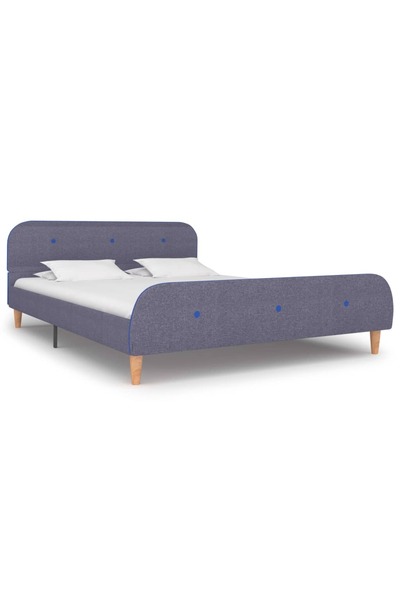 Concept Cadru de pat, gri deschis, 140 x 200 cm, material textil