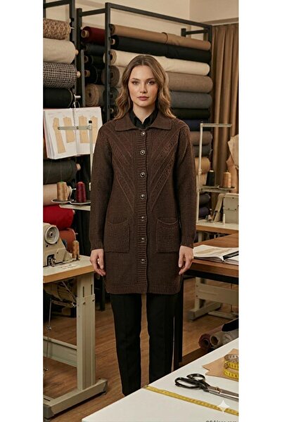 yardıtekstil Knitwear Cardigan with Front Buttons Pocketed 100% Acrylic