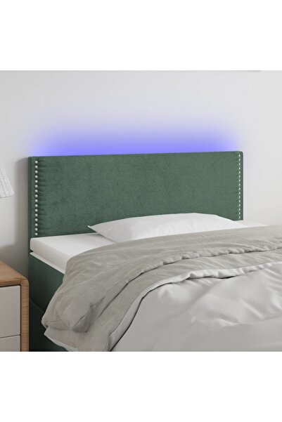 Concept Κεφαλάρι LED, σκούρο πράσινο, 100x5x78/88 cm, Βελούδο
