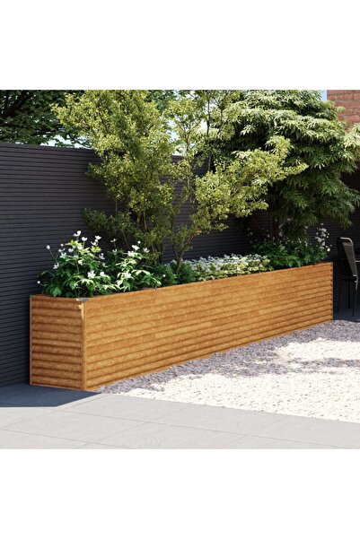 Concept Strat înălțat de grădină, 482x50x69 cm, oțel corten