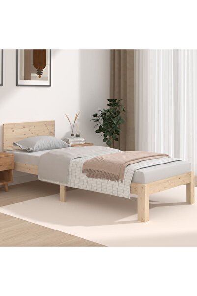 Concept Μικρό σκελετό κρεβατιού Μονό 2FT6, 75x190 εκ., μασίφ ξύλο