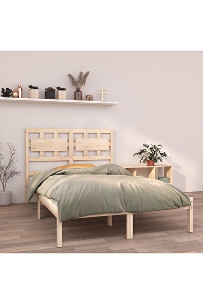 Concept Μικρό σκελετό Διπλό κρεβατιού 4 ποδιών, 120x190 εκ., μασίφ ξύλο