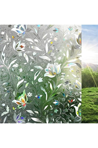 Amimagen Rainbow Flowers Decorative Window Film