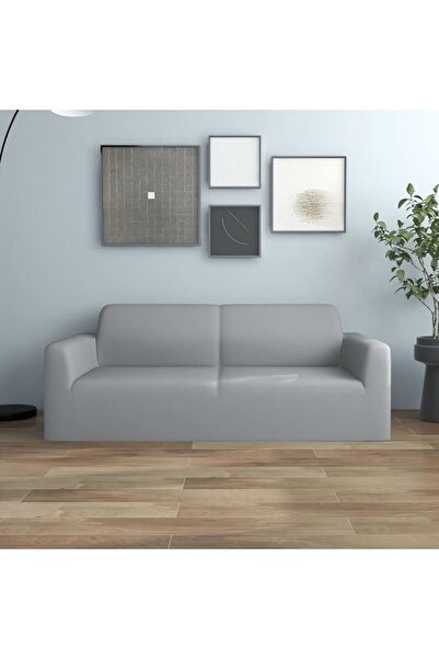 Concept Husă elastică pentru canapea cu 2 locuri poliester jerseu, gri