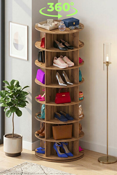 ihtiyacal 360° Dönen Ayakkabılık, Çanta Şapka Çok Amaçlı Düzenleyici Stant, D...